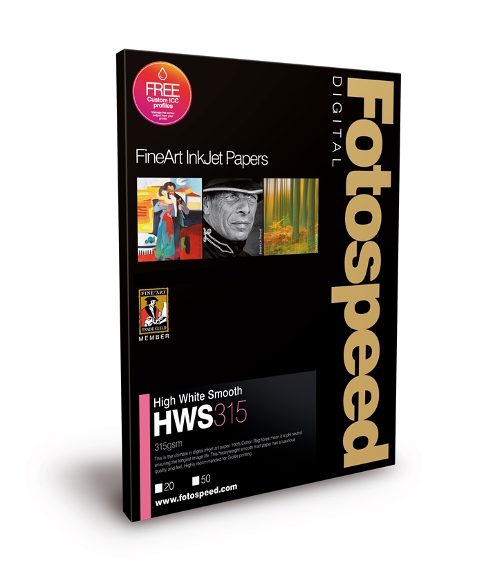 Fotospeed High White Smooth 315 g/m² - A3+, 25 sheets