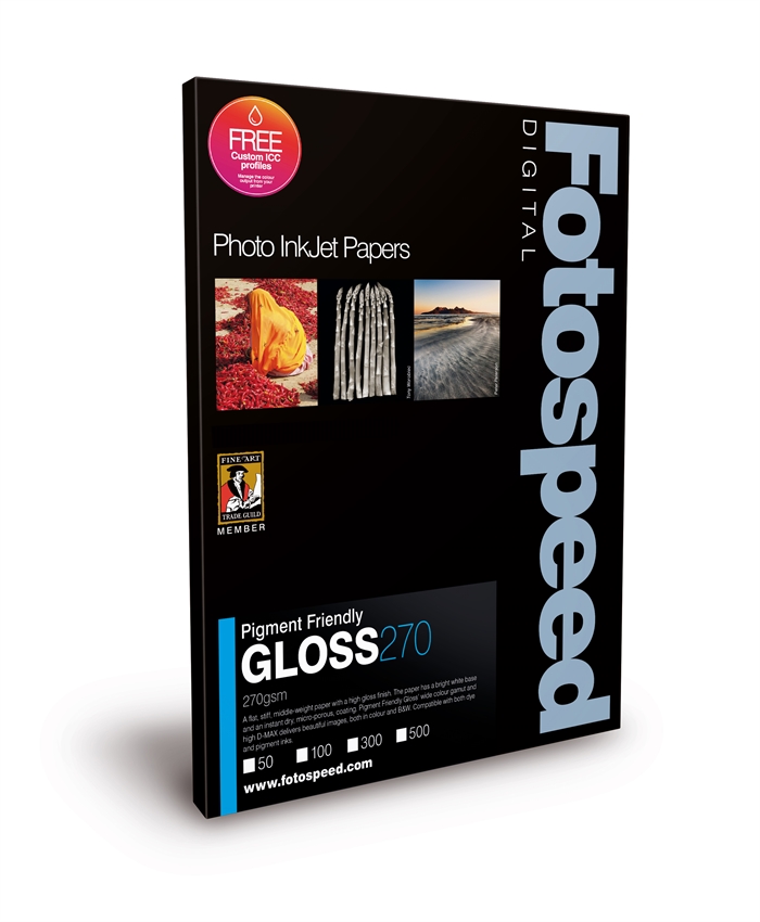 Fotospeed PF Gloss 270 g/m² - A3+, 300 g/m² sheets