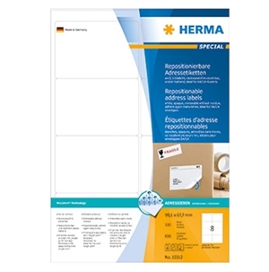 HERMA removable label 99.1 x 67.7 mm, 800 pieces.