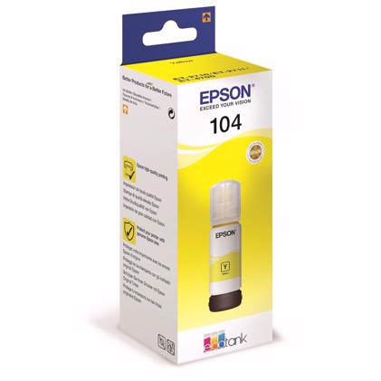 Epson T104 Yellow EcoTank blækflaske