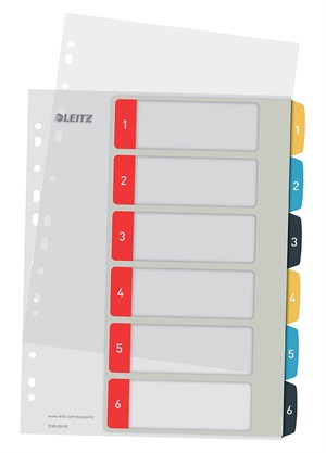 Leitz Register printable PP A4+ 1-6 Cozy colors.