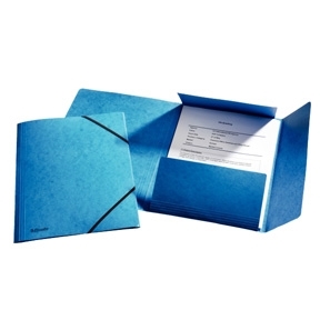 Esselte 3-flap elastic folder A4 blue