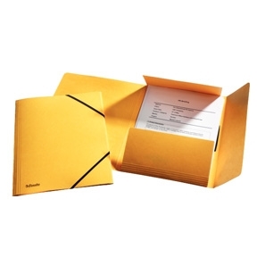 Esselte 3-clip elastic folder A4 yellow