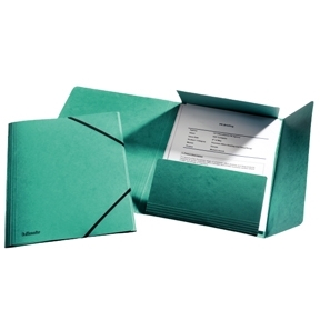 Esselte 3-flap elastic folder A4 green
