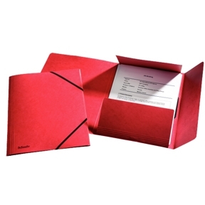 Esselte 3-flap elastic folder A4 red