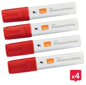 Nobo WB Marker Glide Jumbo slant tip 10mm red (4)
