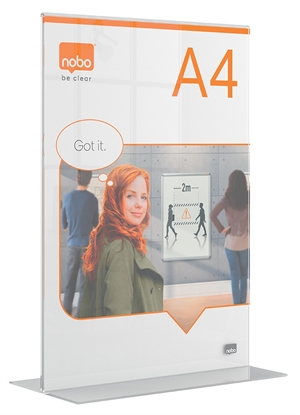 Nobo Sign Holder Premium Plus acrylic T-foot A4