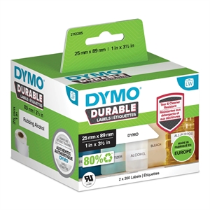 Dymo LabelWriter Durable labels 25 x 89 mm. Roll of 700 labels per pack.