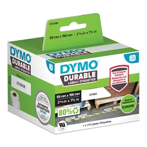 Dymo LabelWriter Durable large shelving label 59 mm x 190 mm each.