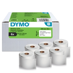 Dymo LabelWriter 102 mm x 210 mm DHL Labels 6 Rolls of 140 Labels each.