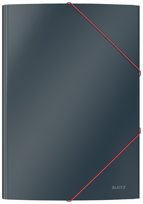 Leitz 3-flap elastic folder Cosy cardboard A4 gray