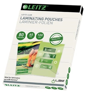 Leitz Laminating Pouch gloss 80my A5 (100)