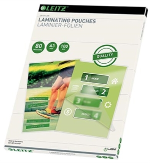 Leitz Laminating Pouch glossy 80my A3 (100)