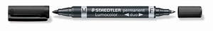 Staedtler Marker Lumocolor Duo Perm 0.6-1.5mm black