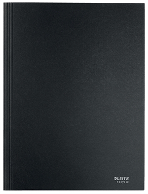 Leitz 3-flap file recycled cardboard A4 black