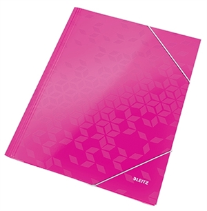 Leitz 3-flap elastic folder WOW A4 pink
