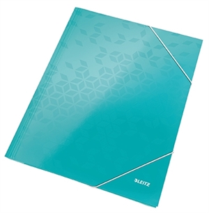 Leitz 3-flap elastic folder WOW A4 ice blue