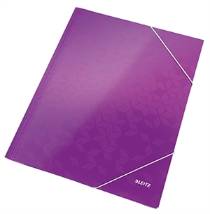 Leitz 3-flap elastic folder WOW A4 purple