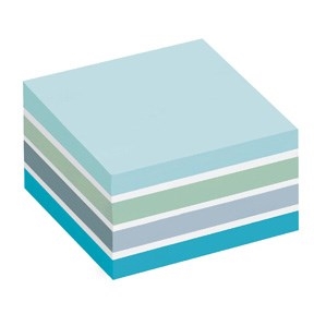 3M Post-it Notes 76 x 76 mm, cube block pastel blue.