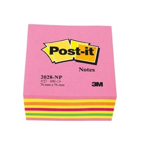 3M Post-it Notes 76 x 76 mm, cube block Lollipop pink