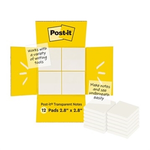 3M Post-it Notes transparent 73 x 73 mm - 12 pack