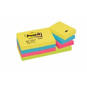 3M Post-it Notes 38 x 51 mm, Energetic - 12 pack