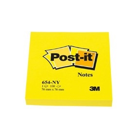 3M Post-it Notes 76 x 76 mm, neon yellow