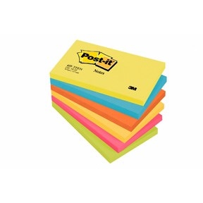 3M Post-it Notes 76 x 127 mm, Energetic - 6 pack