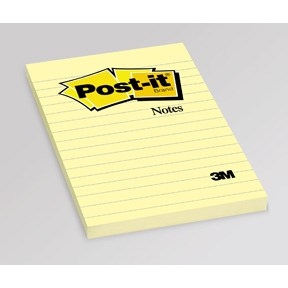 3M Post-it Notes 102 x 152 mm, lined yellow