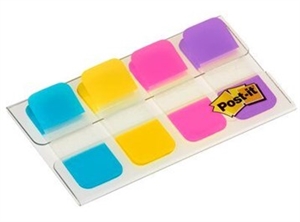 3M Post-it Index tabs 16 x 38 mm, Strong assorted colors.