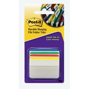 3M Post-it Index Tabs 50.8 x 38.1 Strong "snap" assorted colors - 4 pack