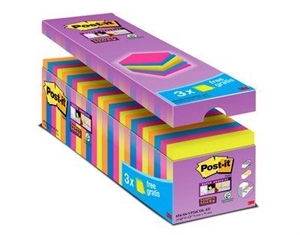 3M Post-it notes super sticky V-pack assorted colors - 24 pack