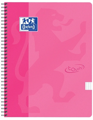 Oxford Touch notebook A4+ squared 5x5 70 sheets 90g pink