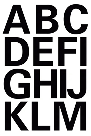 HERMA label letters A-Z 25 mm black pieces.