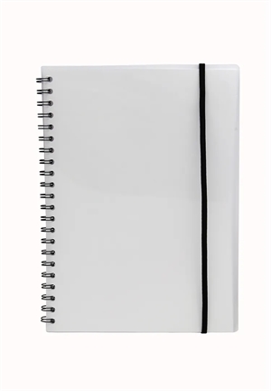 Bünger's Notebook A4 plastic with transparent spiral spine