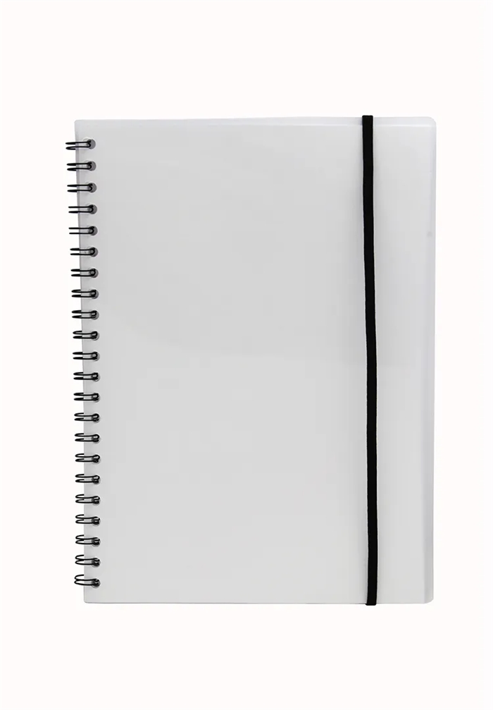 Bünger\'s Notebook A4 plastic with transparent spiral spine