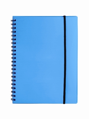Büngers Notebook A4 plastic with blue spiral back