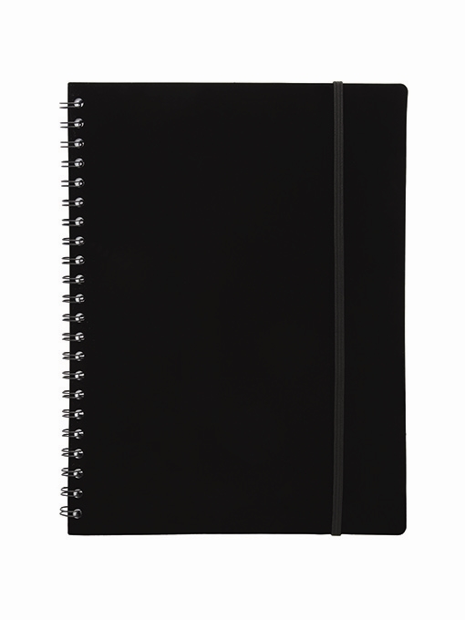 Bünger\'s Notebook A4 plastic with black spiral spine