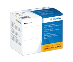 HERMA double franking labels 130 x 40 mm, 1000 pcs.