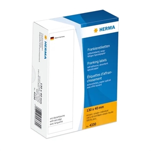 HERMA label franking 130 x 40 mm, 500 pieces.