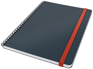 Leitz Notebook Cosy spiral L, 80 sheets, 100g, grey.
