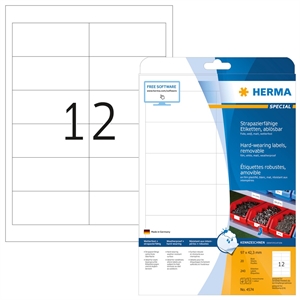 HERMA removable water repellent labels 97 x 42.3 mm, 240 pcs.