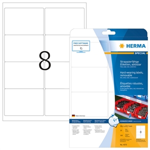 HERMA removable water-repellent label 99.1 x 67.7 mm, 160 pcs.