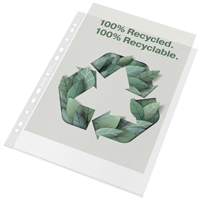 Esselte Pocket recycled 100um PP embossed A4 maxi (100)