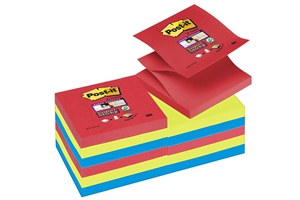 3M Post-it Z-Notes 76 x 76 mm, Super Sticky Jewel Pop - 6 pack