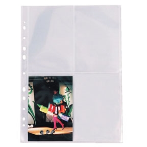 Esselte Photo Pocket 80my PP crystal clear 10x15 A4 (10)