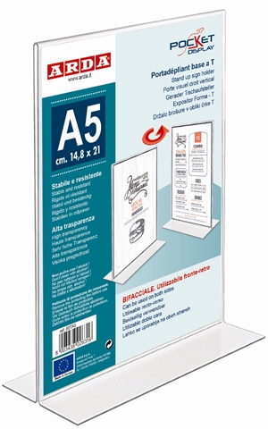 Arda Sign Holder A5 T-stand