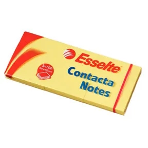 Esselte Contacta Notes 50x40 mm, yellow - 3 pack