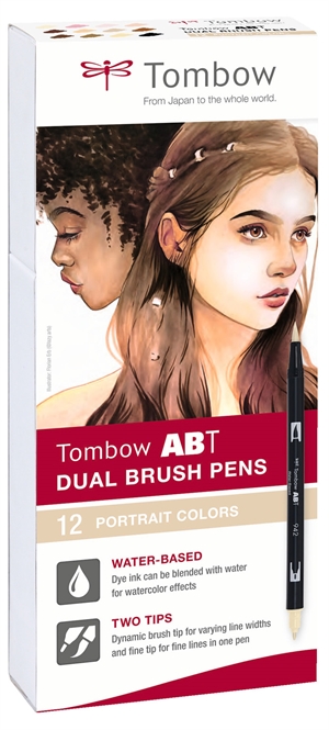 Tombow Marker ABT Dual Brush 12P-4 Portrait colours (12)