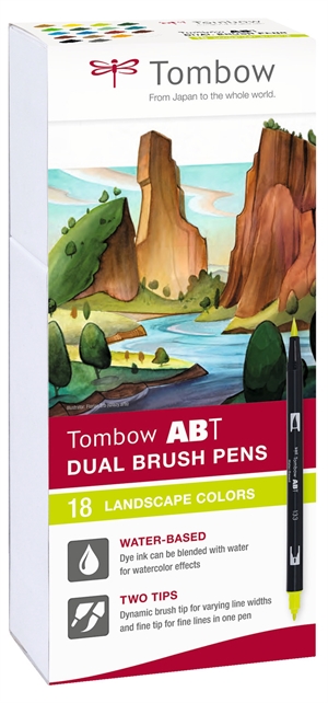 Tombow Marker ABT Dual Brush 18P-6 Landscape carton (18)
